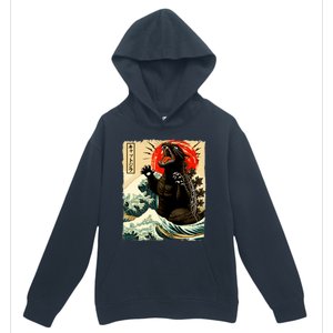 Catzilla Cat Japanese Art Funny Cat Urban Pullover Hoodie