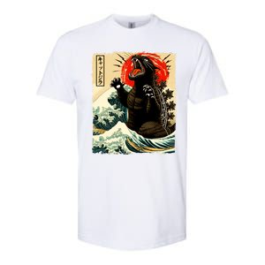 Catzilla Cat Japanese Art Funny Cat Softstyle CVC T-Shirt