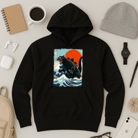 Catzilla Cat Japanese Art Cat Gift Hoodie
