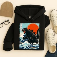 Catzilla Cat Japanese Art Cat Gift Hoodie