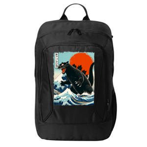 Catzilla Cat Japanese Art Cat Gift City Backpack