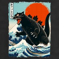 Catzilla Cat Japanese Art Cat Gift Adult Drive Performance Visor
