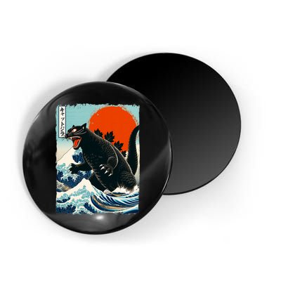 Catzilla Cat Japanese Art Cat Gift Magnet
