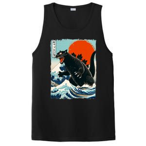 Catzilla Cat Japanese Art Cat Gift PosiCharge Competitor Tank