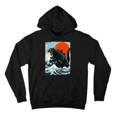 Catzilla Cat Japanese Art Cat Gift Tall Hoodie