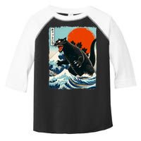 Catzilla Cat Japanese Art Cat Gift Toddler Fine Jersey T-Shirt