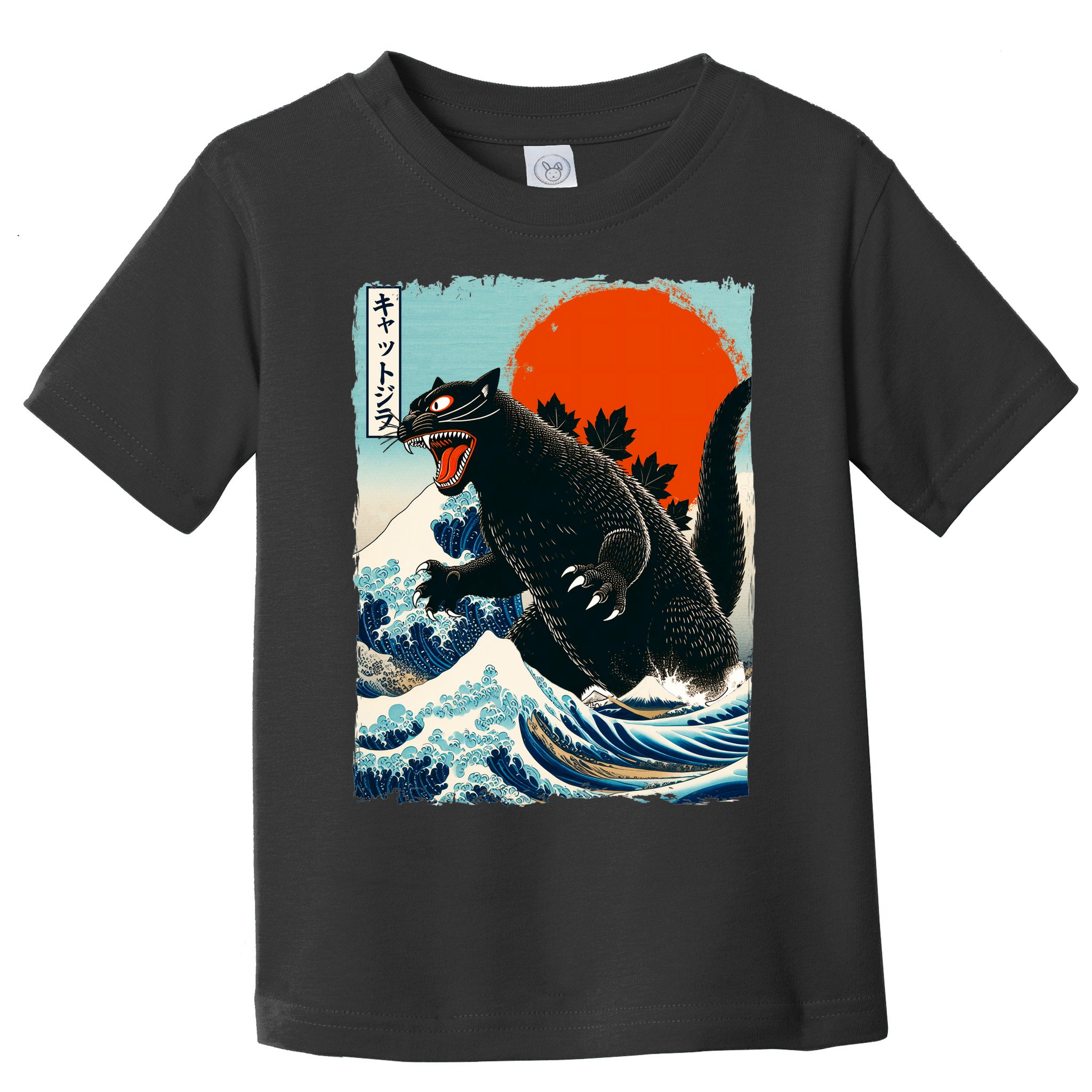 Catzilla Cat Japanese Art Cat Gift Toddler T-Shirt
