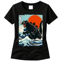 Catzilla Cat Japanese Art Cat Gift Womens T-Shirt