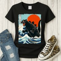 Catzilla Cat Japanese Art Cat Gift Womens T-Shirt