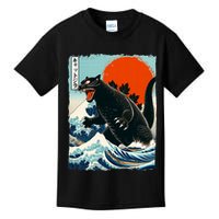 Catzilla Cat Japanese Art Cat Gift Kids T-Shirt