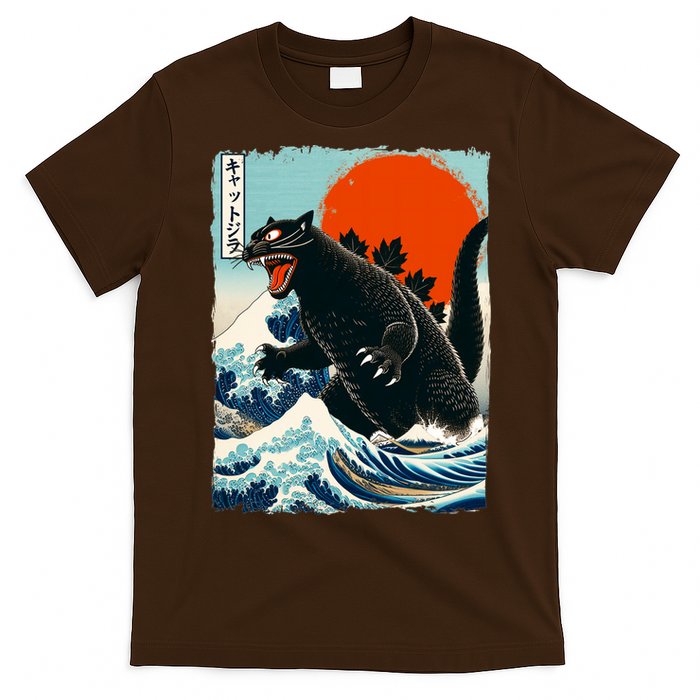 Catzilla Cat Japanese Art Cat Gift T-Shirt
