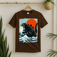 Catzilla Cat Japanese Art Cat Gift T-Shirt