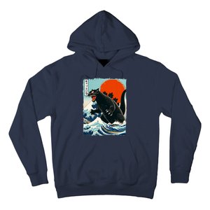 Catzilla Cat Japanese Art Cat Gift Hoodie