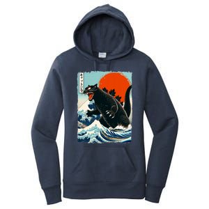 Catzilla Cat Japanese Art Cat Gift Women's Pullover Hoodie