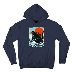 Catzilla Cat Japanese Art Cat Gift Tall Hoodie