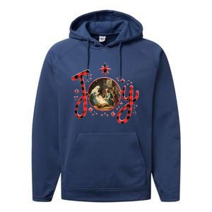 Christian Christmas Joy Jesus Nativity Scene Faith Family Performance Fleece Hoodie