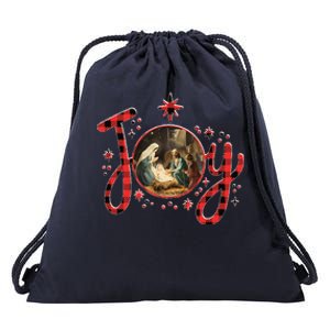 Christian Christmas Joy Jesus Nativity Scene Faith Family Drawstring Bag