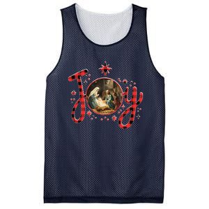 Christian Christmas Joy Jesus Nativity Scene Faith Family Mesh Reversible Basketball Jersey Tank