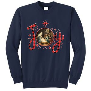 Christian Christmas Joy Jesus Nativity Scene Faith Family Tall Sweatshirt