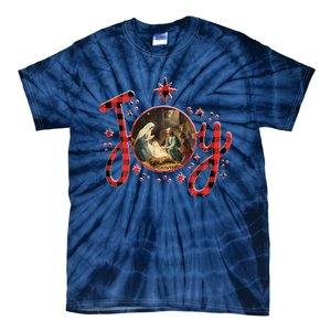 Christian Christmas Joy Jesus Nativity Scene Faith Family Tie-Dye T-Shirt