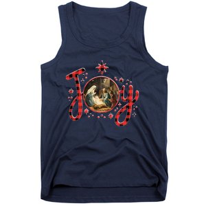 Christian Christmas Joy Jesus Nativity Scene Faith Family Tank Top