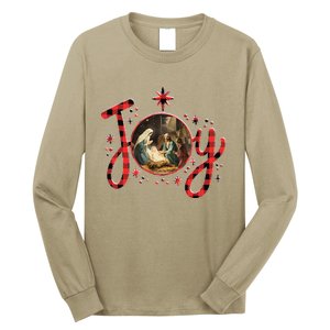 Christian Christmas Joy Jesus Nativity Scene Faith Family Long Sleeve Shirt