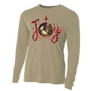 Christian Christmas Joy Jesus Nativity Scene Faith Family Cooling Performance Long Sleeve Crew