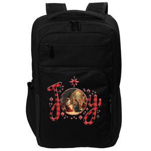 Christian Christmas Joy Jesus Nativity Scene Faith Family Impact Tech Backpack