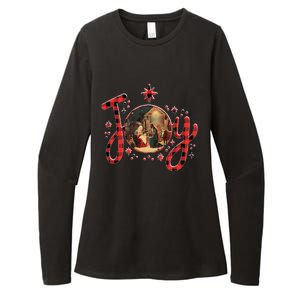 Christian Christmas Joy Jesus Nativity Scene Faith Family Womens CVC Long Sleeve Shirt