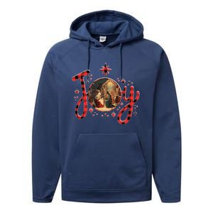 Christian Christmas Joy Jesus Nativity Scene Faith Family Performance Fleece Hoodie