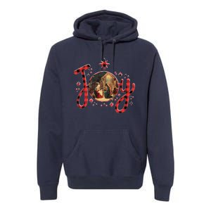 Christian Christmas Joy Jesus Nativity Scene Faith Family Premium Hoodie