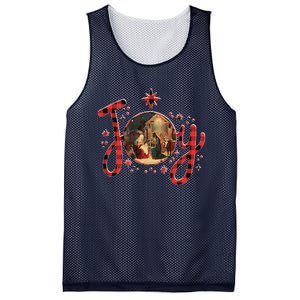 Christian Christmas Joy Jesus Nativity Scene Faith Family Mesh Reversible Basketball Jersey Tank