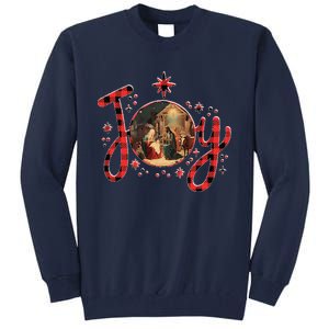 Christian Christmas Joy Jesus Nativity Scene Faith Family Tall Sweatshirt