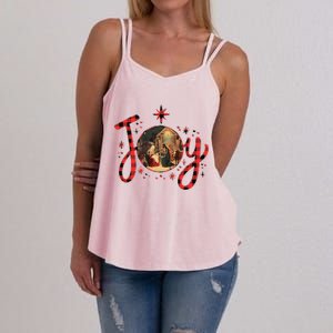 Christian Christmas Joy Jesus Nativity Scene Faith Family Women's Strappy Tank