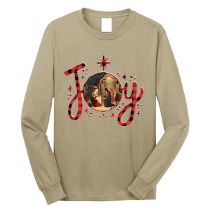 Christian Christmas Joy Jesus Nativity Scene Faith Family Long Sleeve Shirt