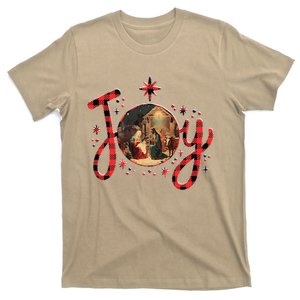 Christian Christmas Joy Jesus Nativity Scene Faith Family T-Shirt