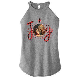 Christian Christmas Joy Jesus Nativity Scene Faith Family Women's Perfect Tri Rocker Tank