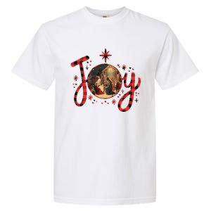 Christian Christmas Joy Jesus Nativity Scene Faith Family Garment-Dyed Heavyweight T-Shirt