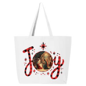 Christian Christmas Joy Jesus Nativity Scene Faith Family 25L Jumbo Tote