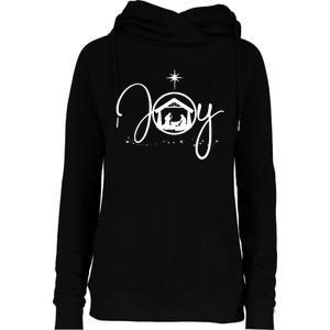 Christian Christmas Joy Jesus Nativity Scene Faith Womens Funnel Neck Pullover Hood