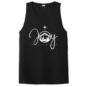 Christian Christmas Joy Jesus Nativity Scene Faith PosiCharge Competitor Tank