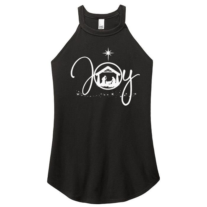 Christian Christmas Joy Jesus Nativity Scene Faith Women's Perfect Tri Rocker Tank