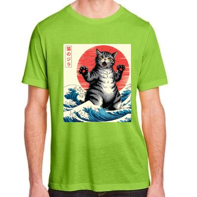 Catzilla Cat Japanese Art Funny Cat Gifts Adult ChromaSoft Performance T-Shirt