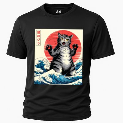 Catzilla Cat Japanese Art Funny Cat Gifts Performance Shirt