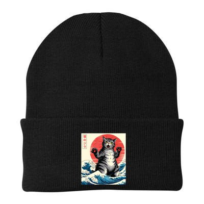 Catzilla Cat Japanese Art Funny Cat Gifts Beanie