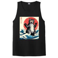 Catzilla Cat Japanese Art Funny Cat Gifts PosiCharge Competitor Tank