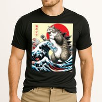 Catzilla Cat Japanese Art Funny Cat Gifts Cooling Performance Crew T-Shirt