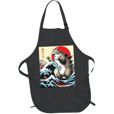 Catzilla Cat Japanese Art Funny Cat Gifts Apron