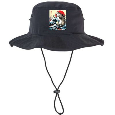 Catzilla Cat Japanese Art Funny Cat Gifts Bucket Hat