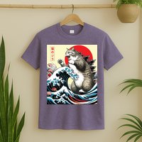 Catzilla Cat Japanese Art Funny Cat Gifts T-Shirt